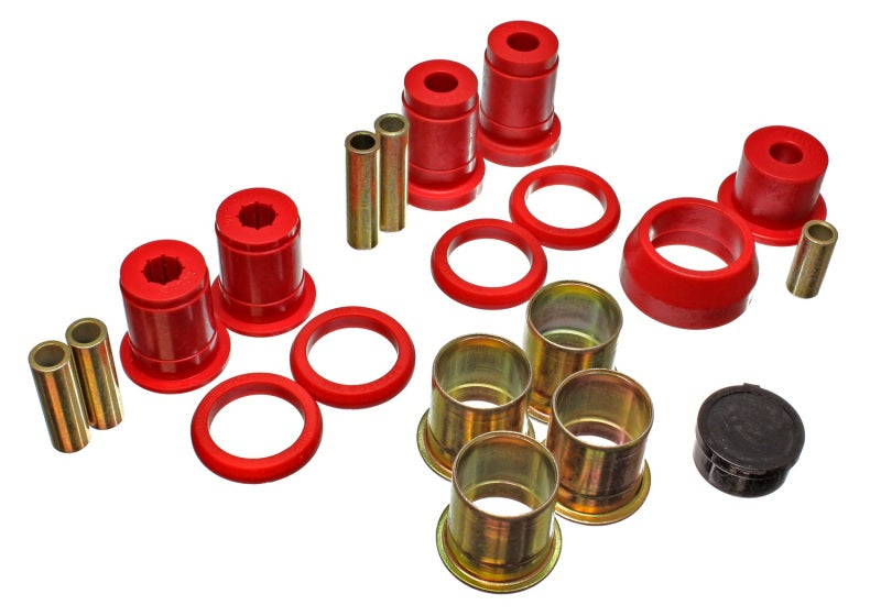 ES Cntrl Arm Bushings - Red - Energy Suspension 75-80 Chevy Monza Red Rear Control Arm Bushing Set w/ Thrust Washer