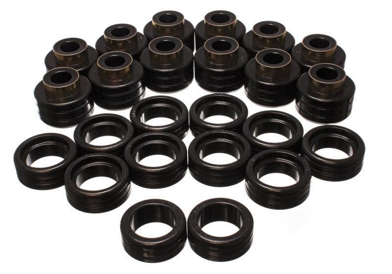 ES Body Mounts - Black - Energy Suspension 92-99 GM Denal XL/Suburban 2WD/Yukon XL 2WD Black Body (Cab) Mount Set