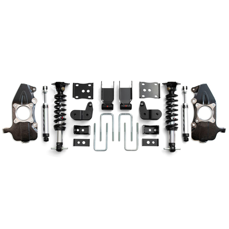 QAP Drop Kits - QA1 21-25 Ford F150 4WD Single Adjustable Lowering Kit w/ Spindles - 3.5-5.5in
