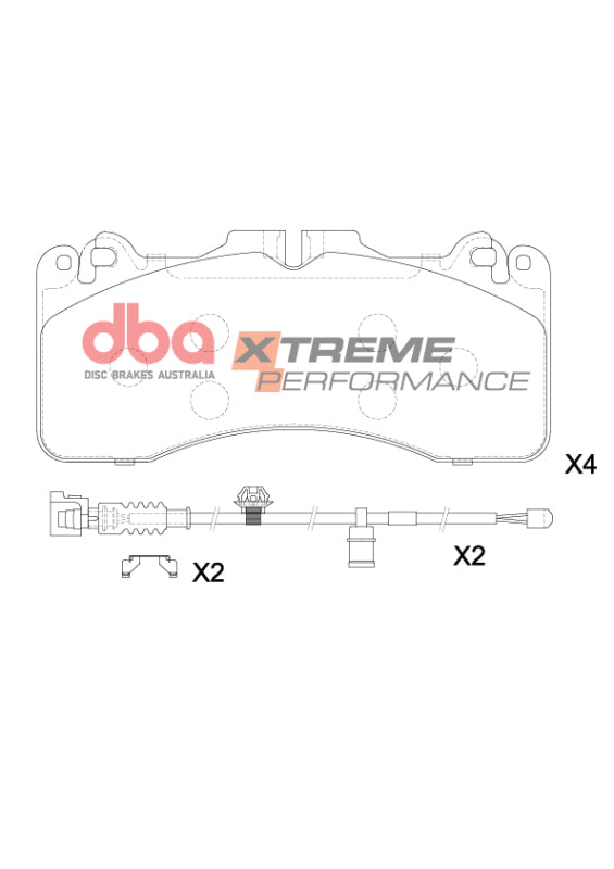 DBA XP Performance Brake Pads - DBA 16-20 Lexus GS F XP Performance Front Brake Pads