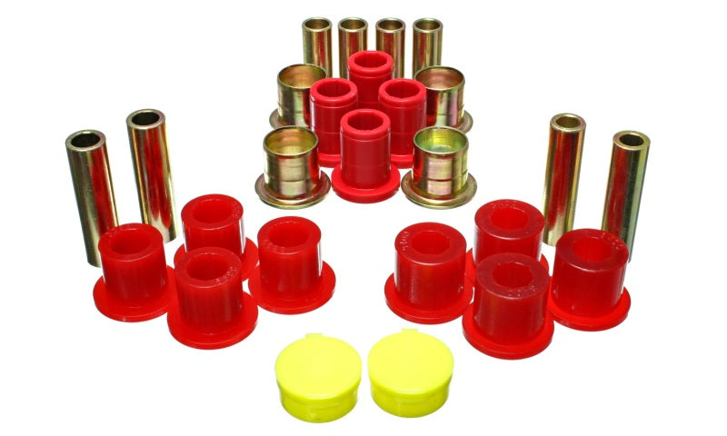 ES Cntrl Arm Bushings - Red - Energy Suspension 87-04 Dodge Dakota / 98-03 Durango 4WD Red Front End Control Arm Bushing Set
