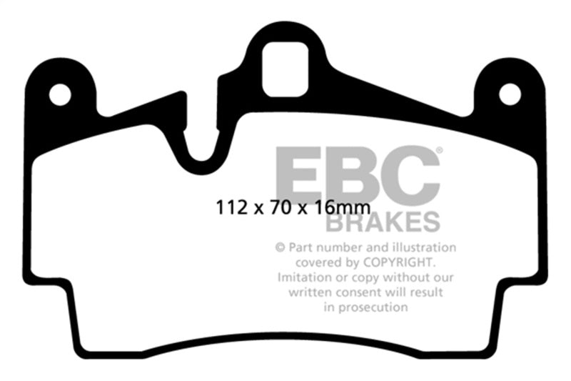 EBC Yellowstuff Brake Pad Sets - EBC 11-15 Audi Q7 3.0 Supercharged Yellowstuff Rear Brake Pads