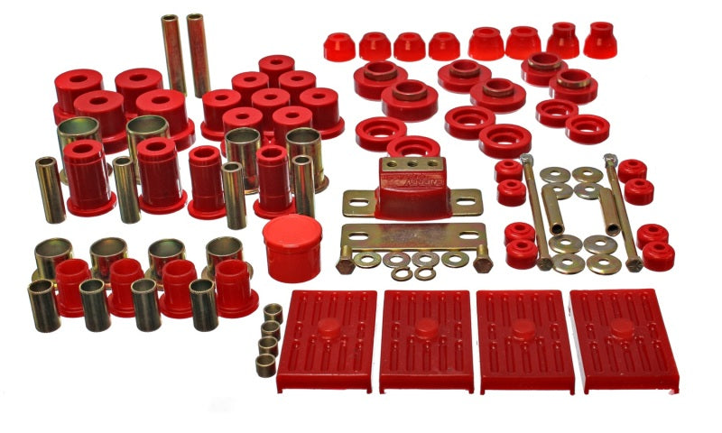 ES Hyper-Flex Sets - Red - Energy Suspension 67-79 GM Camaro / Firebird w/ Multi Leaf Springs Red Hyper-Flex Master Bushing Set