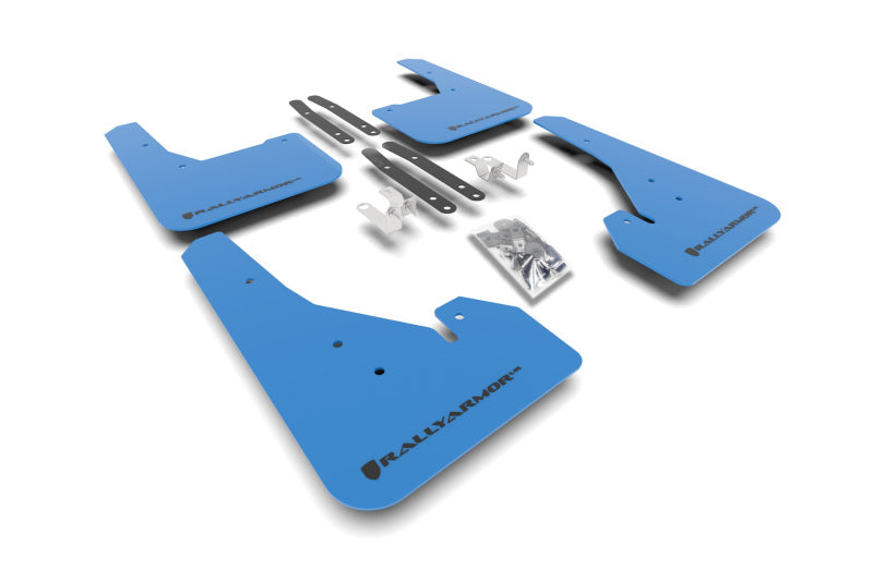 RAL BCA Blue Flap / Black Logo - Rally Armor 18-26 Toyota Corolla Hatchback Blue UR Mud Flap Black Logo