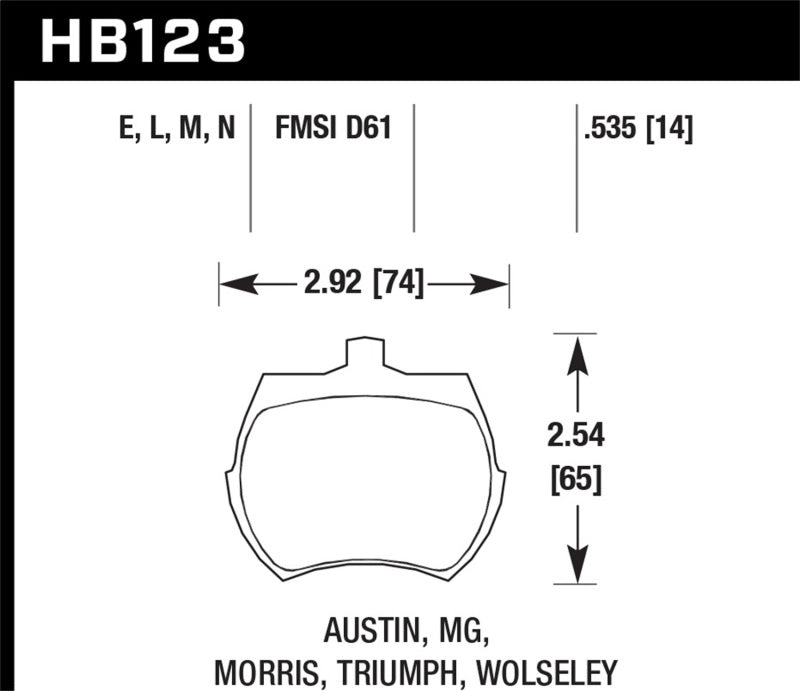 HAWK Blue 9012 Brake Pad Sets - Hawk 66-79 MG Midget / 75-80 Triumph TR7 Blue 9012 Front Race Brake Pads