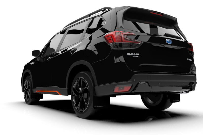RAL UR Blk Flap/Grey Logo - Rally Armor 19-21 Subaru Forester Black UR Mud Flap w/ Grey Logo