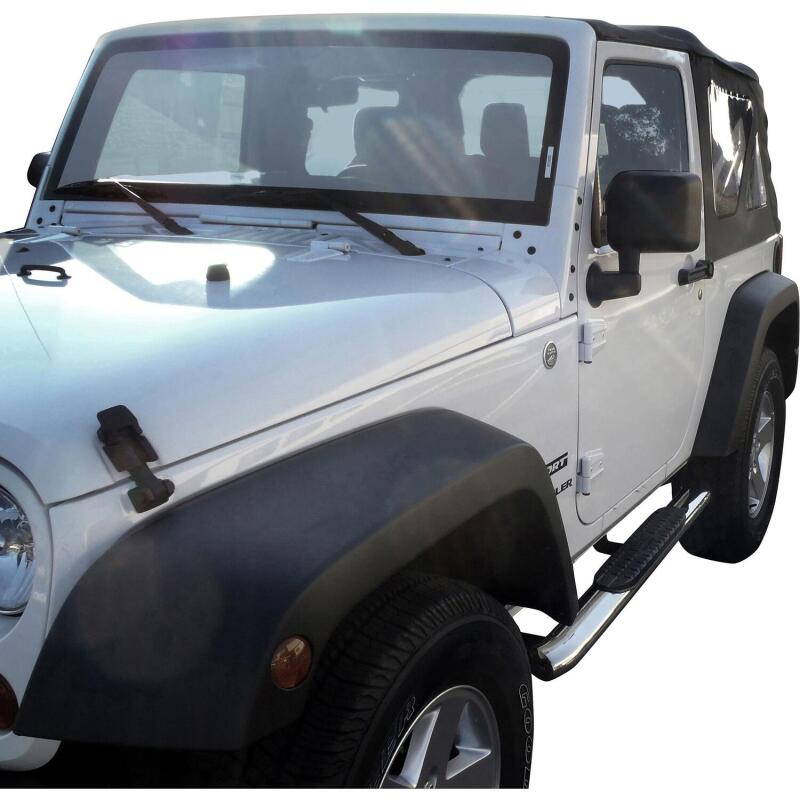 WES Nerf Bars - PRO TRAXX 4 - Westin 2007-2017 Jeep Wrangler 2dr PRO TRAXX 4 Oval Nerf Step Bars - SS