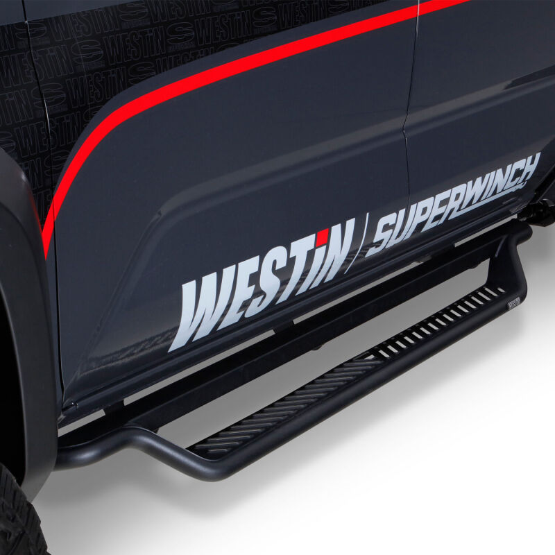 WES Running Boards - Outlaw - Westin 24-26 Toyota Tacoma DC Outlaw Drop Running Boards - Tex. Blk
