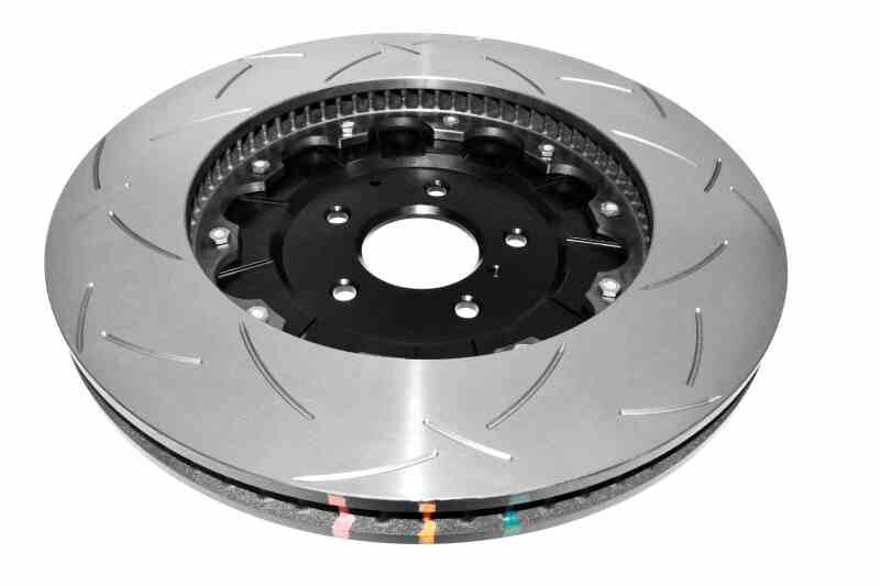 DBA 5000 Series Slotted Rotors - DBA T3 5000 Slotted Series w/ Black Hat Front Right 2012 Nissan GTR R35