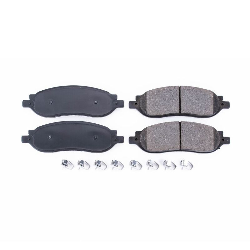 PSB Z17 Evolution Brake Pads - Power Stop 05-07 Ford F-250 Super Duty Rear Z17 Evolution Ceramic Brake Pads w/Hardware