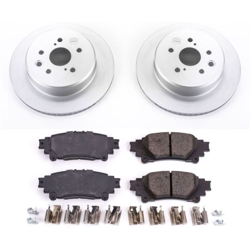 PSB Z17 Evolution Coated Kit - Power Stop 13-19 Lexus GS350 Rear Z17 Evolution Geomet Coated Brake Kit