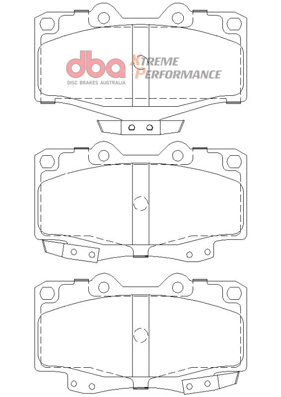 DBA XP Performance Brake Pads - DBA 92-99 Toyota Land Cruiser XP Performance Front Brake Pads