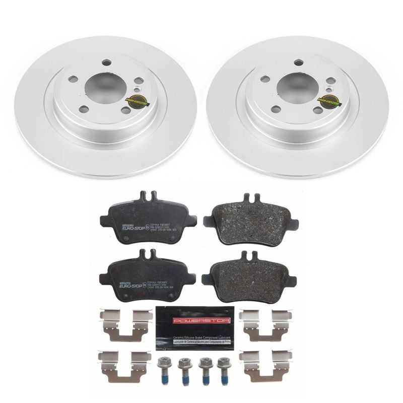 PSB Euro-Stop Kit - Power Stop 18-19 Mercedes-Benz SLC300 Rear Euro-Stop Brake Kit