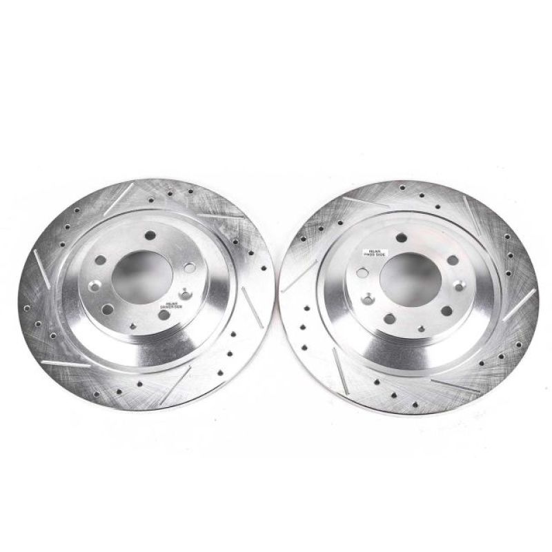 PSB Evolution Drill/Slot Rotor - Power Stop 06-07 Mazda 6 Rear Evolution Drilled & Slotted Rotors - Pair