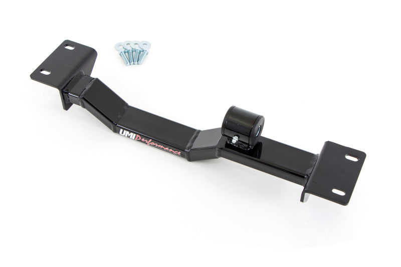 UMI Crossmember Reinforcements - UMI Performance Front Tunnel Mount Brace for UMI torque arm #2202. For long tube header set-ups.