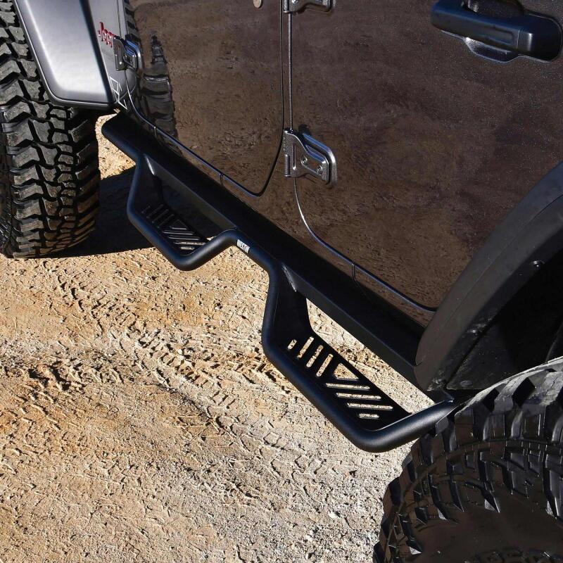 WES Nerf Bars - Outlaw - Westin 18-22 Jeep Wrangler JL Unlimited Outlaw Nerf Step Bars - Textured Black