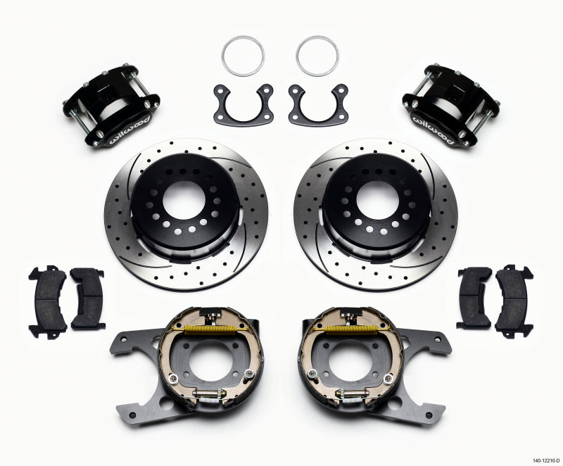 WIL D154 Brake Kit - Wilwood D154 P/S Park Brake Kit Drilled Small Ford 2.66in Offset