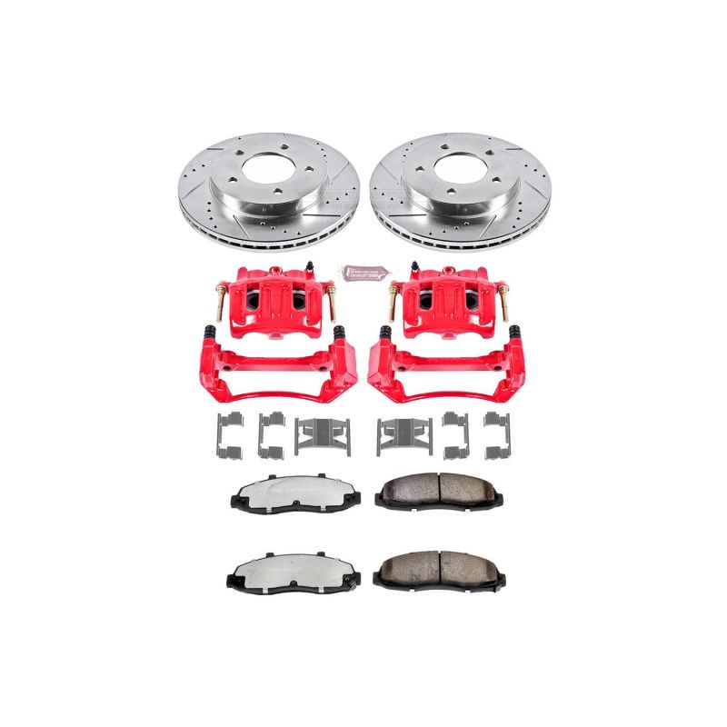 PSB Z36 Truck & Tow Kit w/Cals - Power Stop 97-00 Ford F-150 Front Z36 Truck & Tow Brake Kit w/Calipers