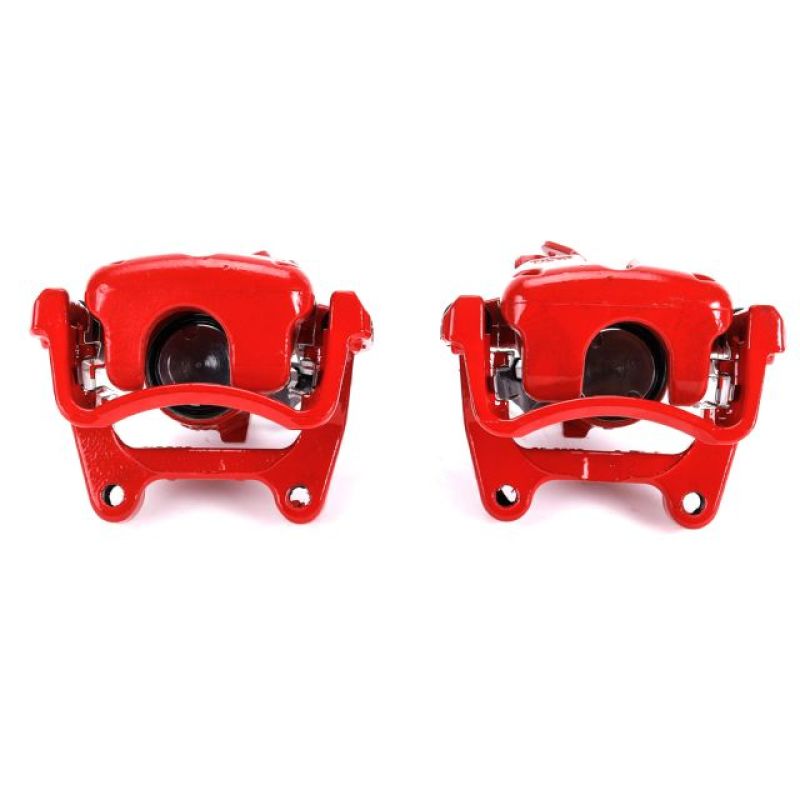 PSB Red Calipers - Power Stop 06-08 Audi A3 Rear Red Calipers w/Brackets - Pair