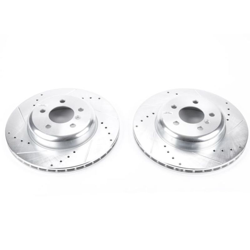 PSB Evolution Drill/Slot Rotor - Power Stop 16-18 BMW 320i xDrive Rear Evolution Drilled & Slotted Rotors - Pair