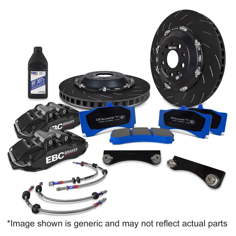EBC Big Brake Kits - EBC Racing 92-05 BMW 3-Series E36/E46 Black Apollo-6 Calipers 355mm Rotors Front Big Brake Kit