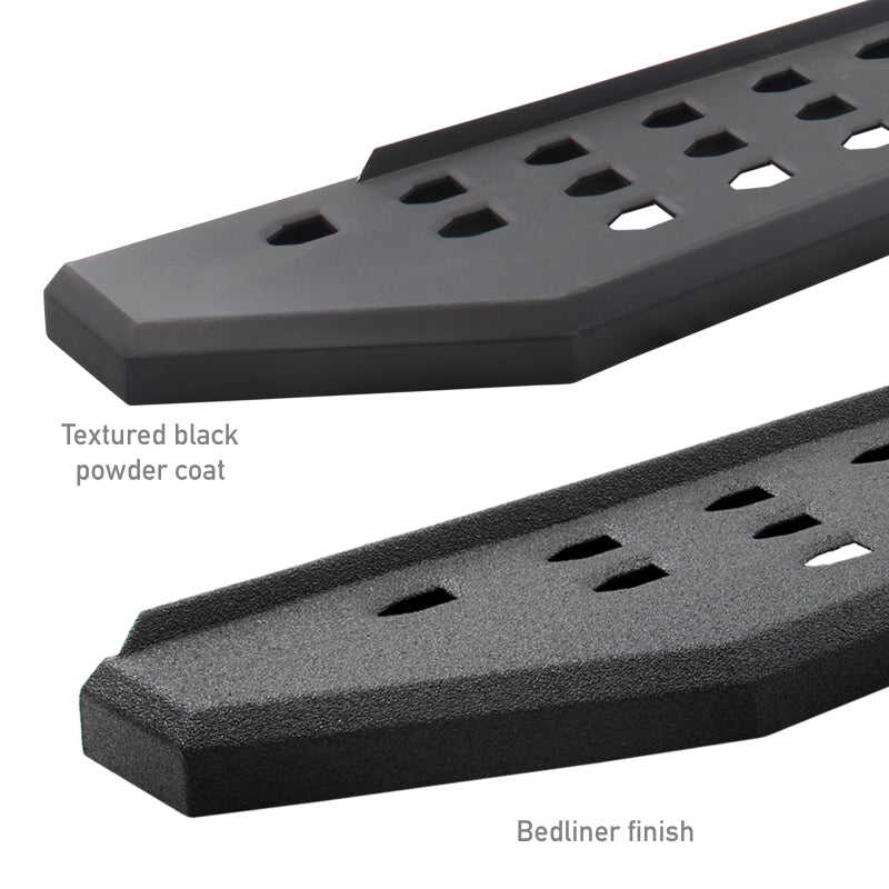 GOR RB20 Boards - Tex Black - Go Rhino 2022 Toyota Tundra DC 4dr Kit w/RB20 Running Board + Brkts + 4 RB20 Drop Steps - Tex. Blk