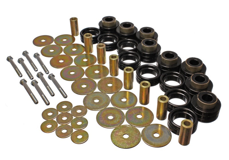 ES Body Mounts - Black - Energy Suspension Body Mount Set Inc. Hardware - Black