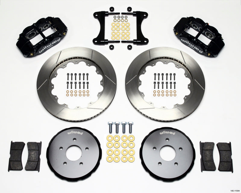 WIL Superlite Brake Kit - Wilwood Narrow Superlite 6R Front Hat Kit 14.00in Nissan 370Z/Fiti G37