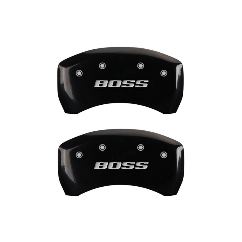 MGP Caliper Covers 2 Logo - MGP Rear set 2 Caliper Covers Engraved Rear Boss Black finish silver ch