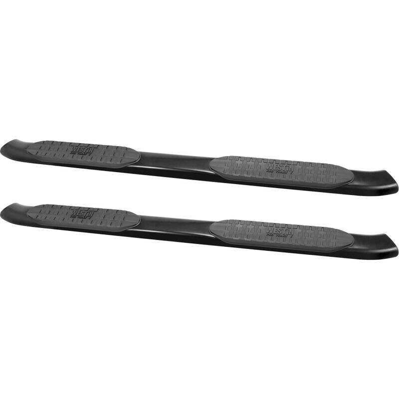 WES Nerf Bars - PRO TRAXX 5 - Westin 2014-2018 Chevrolet/GMC Silverado Sierra 1500 Dbl Cab PRO TRAXX 5 Oval Nerf Step Bars - Black