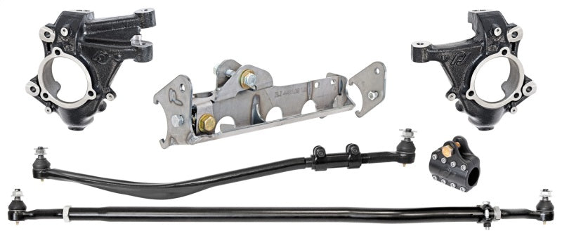 ROK Currectlync Steering Kits - RockJock JL/JT Currectlync High Steer kit for Ram Assist. w/ Knuckles Drag link, Tie Rod, Hardware