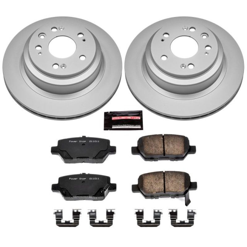 PSB Z17 Evolution Coated Kit - Power Stop 05-12 Acura RL Rear Z17 Evolution Geomet Coated Brake Kit