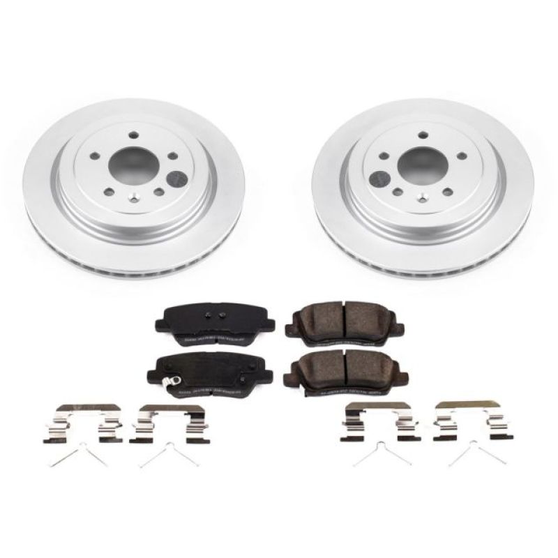 PSB Z17 Evolution Coated Kit - Power Stop 16-18 Cadillac ATS Rear Z17 Evolution Geomet Coated Brake Kit