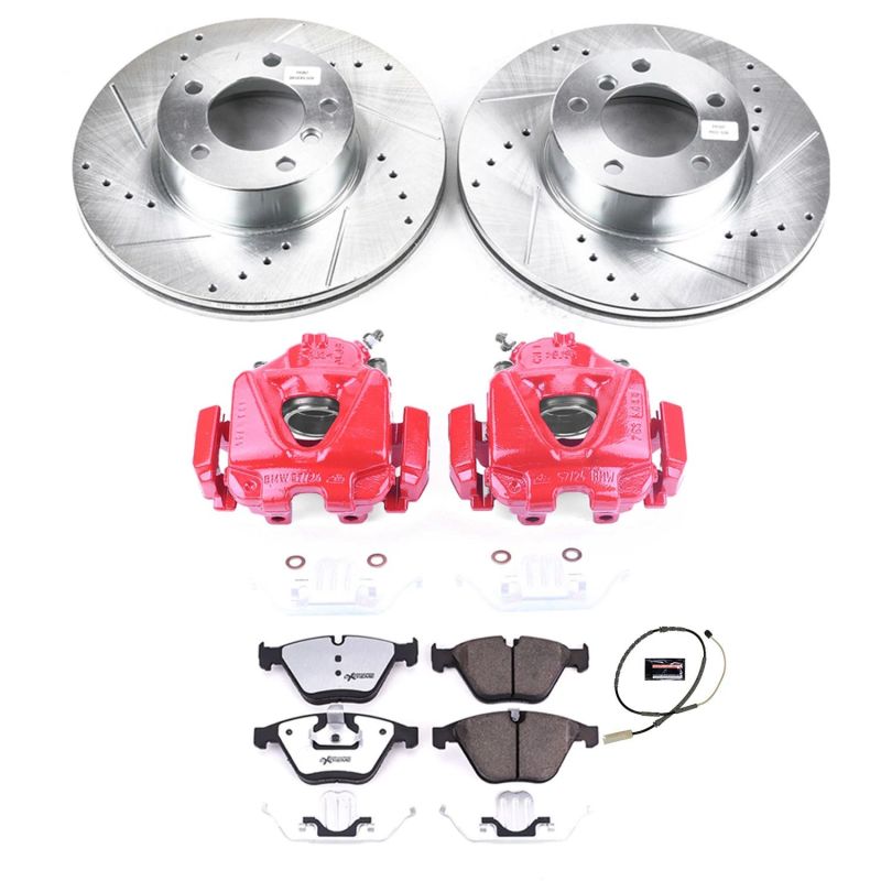 PSB Z26 Street Kit w/Cals - Power Stop 13-15 BMW X1 Front Z26 Street Warrior Brake Kit w/Calipers