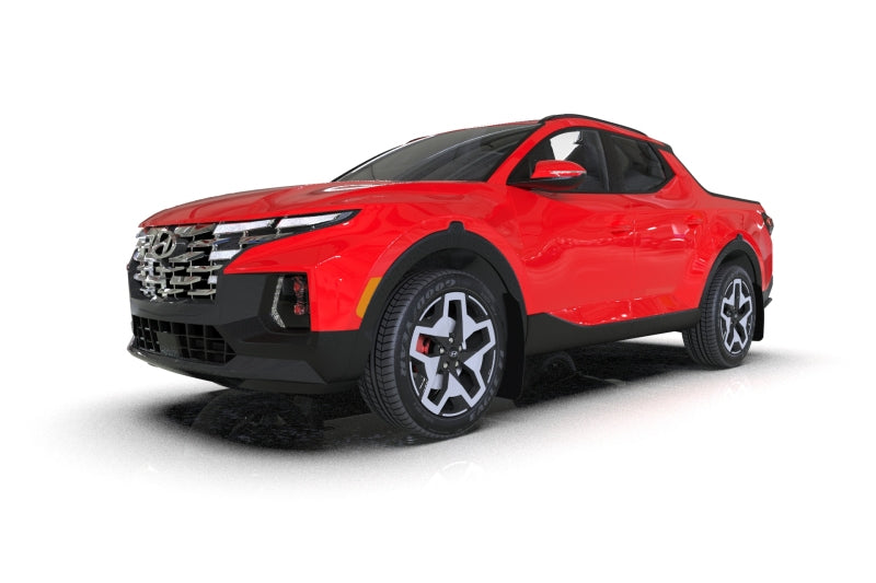 RAL UR Blk Flap/Rd Logo - Rally Armor 22-25 Hyundai Santa Cruz Black UR Mud Flap w/Red Logo