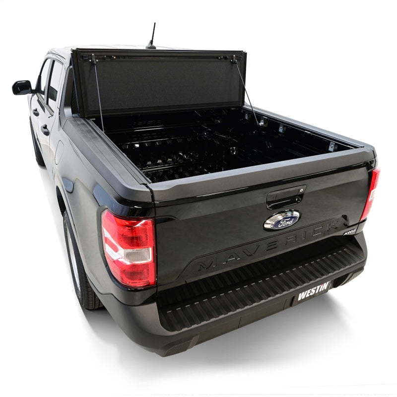 WES Hard Tri-Fold Tonneau Covers - Westin 22-26 Ford Maverick 4WD 4ft. 6in. Bed Hard Tri-Fold Tonneau Cover - Black