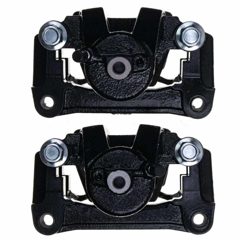 PSB Black Calipers - Power Stop 08-15 Toyota Sequoia Rear Black Caliper - Pair w/Bracket