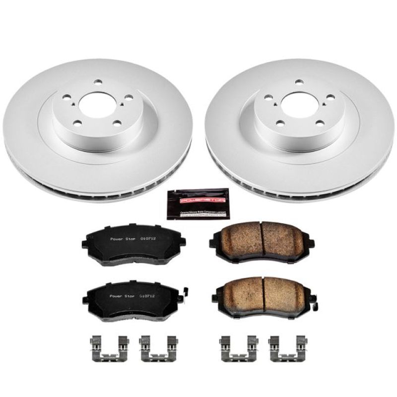 PSB Z17 Evolution Coated Kit - Power Stop 05-06 Saab 9-2X Front Z17 Evolution Geomet Coated Brake Kit