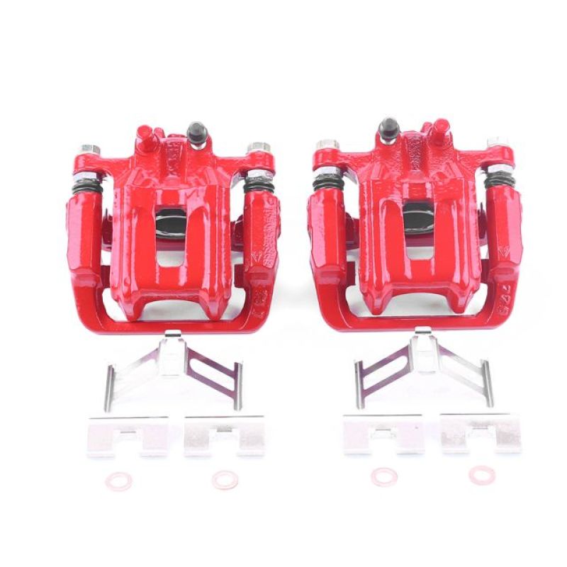 PSB Red Calipers - Power Stop 10-18 Acura RDX Rear Red Calipers w/Brackets - Pair