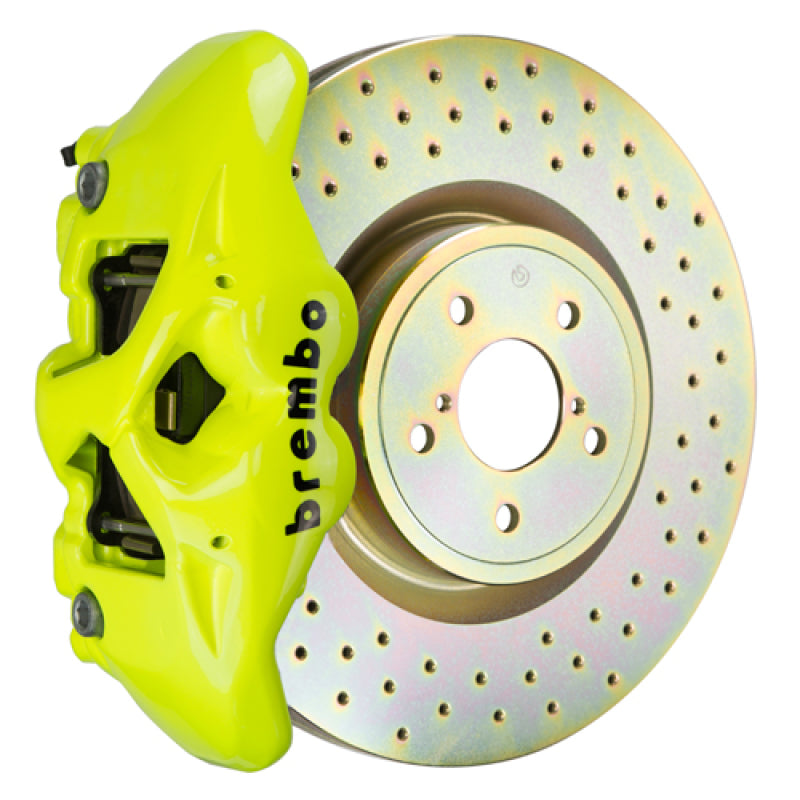 BRB Big Brake Kits - Brembo 12-16 FR-S Front GT BBK 4 Piston Cast 326 x30 1pc Rotor Drilled- Fluo. Yellow