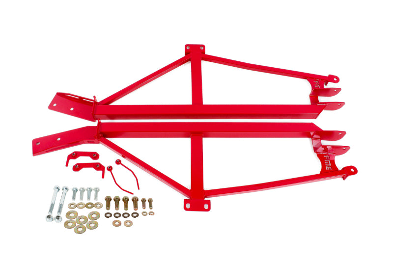 BMR Subframe Connectors - BMR 93-02 F-Body Non-Convertible Bolt-On 4-Point Subframe Connectors - Red