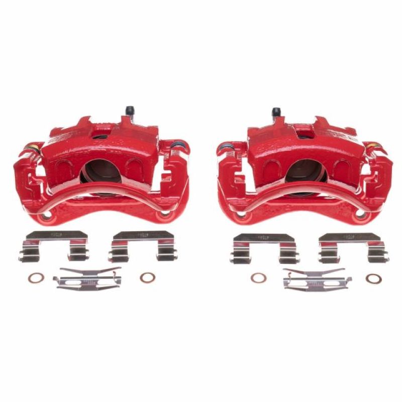 PSB Red Calipers - Power Stop 03-05 Hyundai Elantra Front Red Calipers - Pair