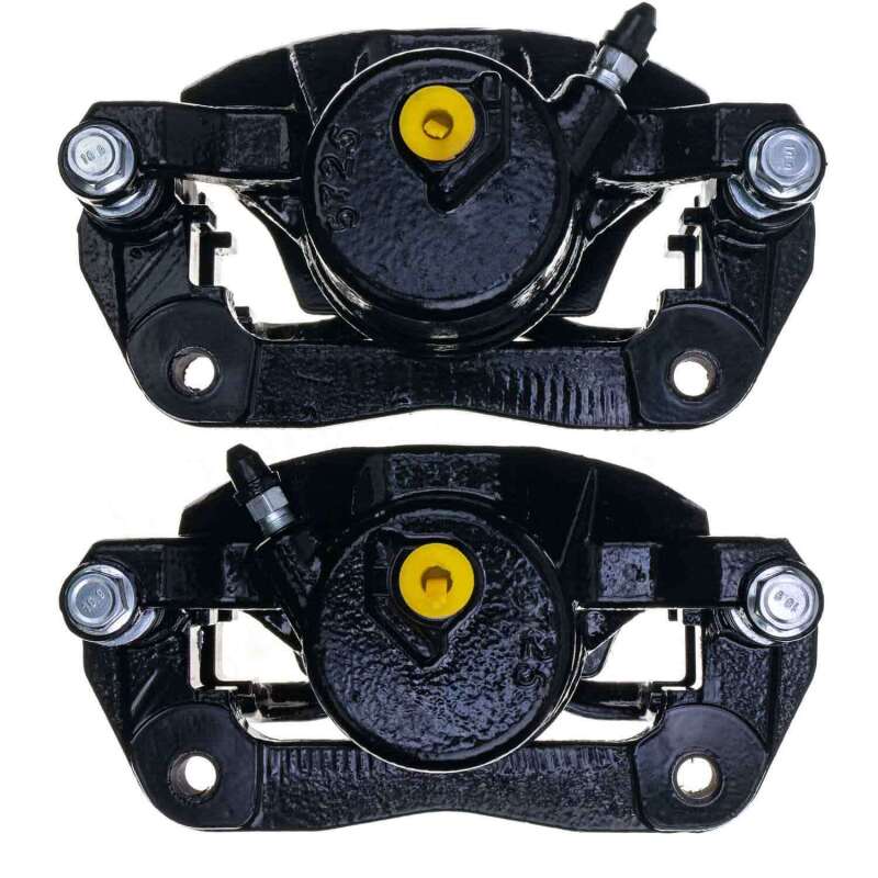 PSB Black Calipers - Power Stop 02-04 Honda CR-V Front Black Caliper - Pair w/Bracket
