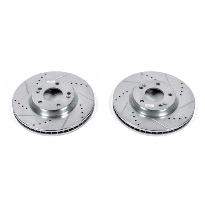 PSB Evolution Drill/Slot Rotor - Power Stop 07-09 Hyundai Santa Fe Front Evolution Drilled & Slotted Rotors - Pair