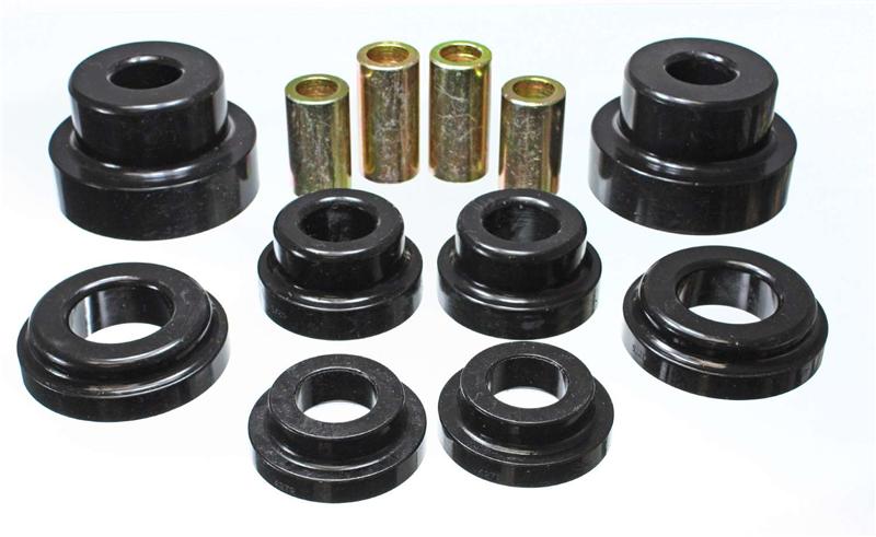 ES Subframe Bushings - Black - Energy Suspension 10 Chevy Camaro Black Rear Sub-Frame Mount Replacement Bushing Set