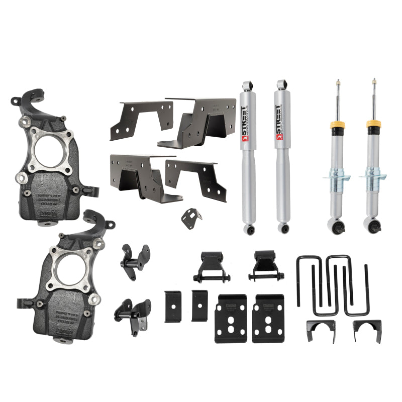 BT Lower Kit w SP Shocks - Belltech 2021+ Ford F-150 2WD 2-5.5in Front 6.5in Rear Complete Lower Kit with SP Shocks