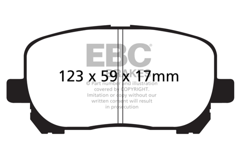 EBC Greenstuff Brake Pad Sets - EBC 02-08 Pontiac Vibe 1.8 Greenstuff Front Brake Pads