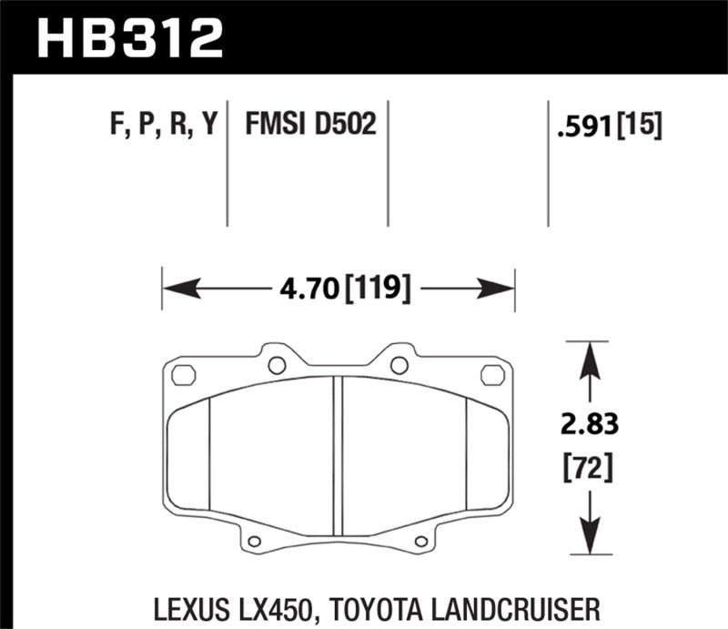 HAWK HPS Brake Pad Sets - Hawk HPS Street Brake Pads