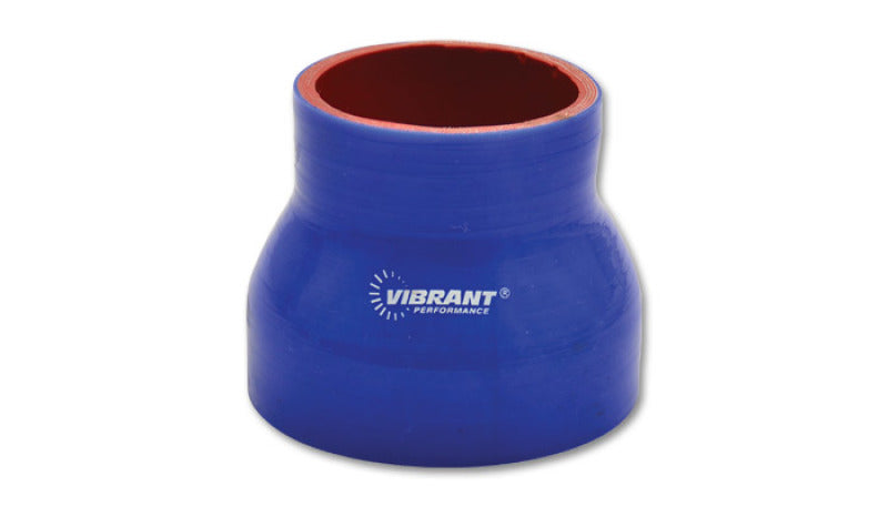 VIB 4 Ply Hoses - Vibrant 4 Ply Reinforced Silicone Transition Connector - 2in I.D. x 2.5in I.D. x 3in long (BLUE)