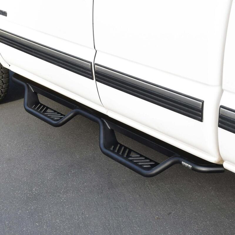 WES Nerf Bars - Outlaw - Westin 99-13 Chevrolet Silverado 1500 (Ext. Cab) Outlaw Drop Nerf Step Bars - Textured Black
